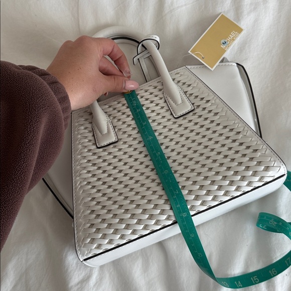 Michael Kors White Woven Satchel - Picture 9 of 11